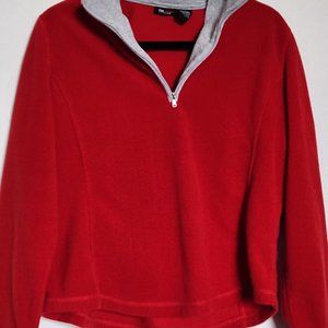 Red & Gray SJB ACTIVE 1/2-zip Pullover Fleece Top